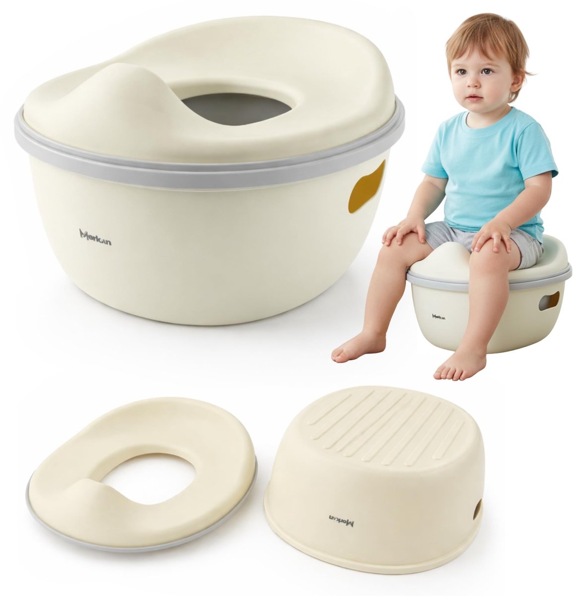 Omgoods - 3-in-1 Potty voor Kinderen - Toilet, Voetsteun en Jar