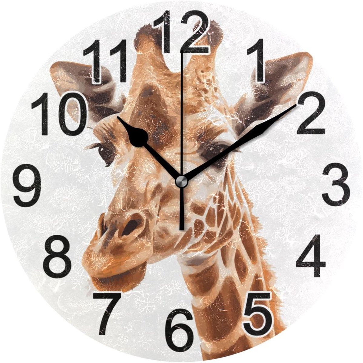 Omgoods - Giraffe Patroon Wandklok - Stille Decoratieve Klok