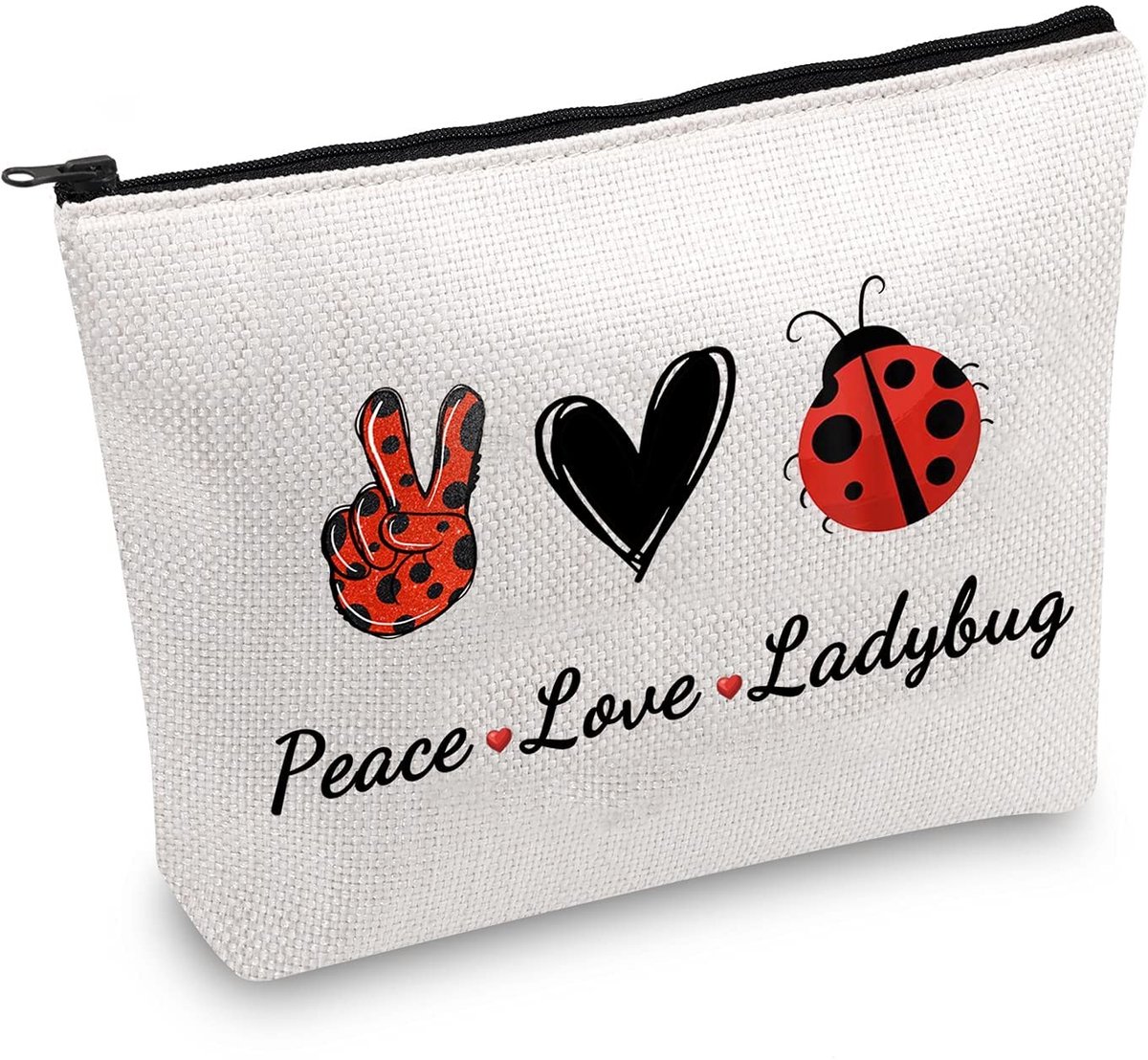 Omgoods - Lieveheersbeestje Make-up Tas - Symbool van Vrede en Liefde