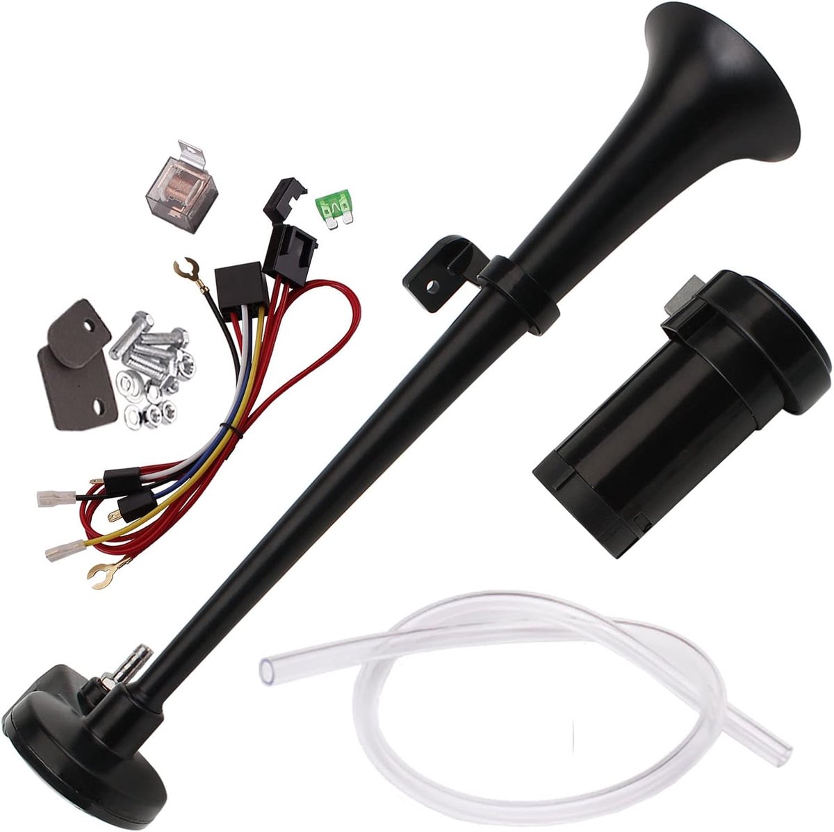 Luchthoorn, 12V luchthoorn, 150 dB, persluchthoorn, 18 inch autohoorns, met compressor, voor auto, personenauto, vrachtwagen, boten, motorfietsen, trein, tgv, vrachtwagens, claxons