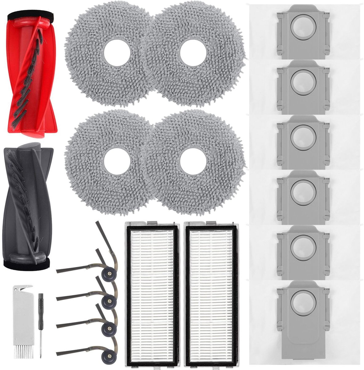 Omgoods - Accessoireset voor Roborock Qrevo Stofzuigers - 20-delige Set