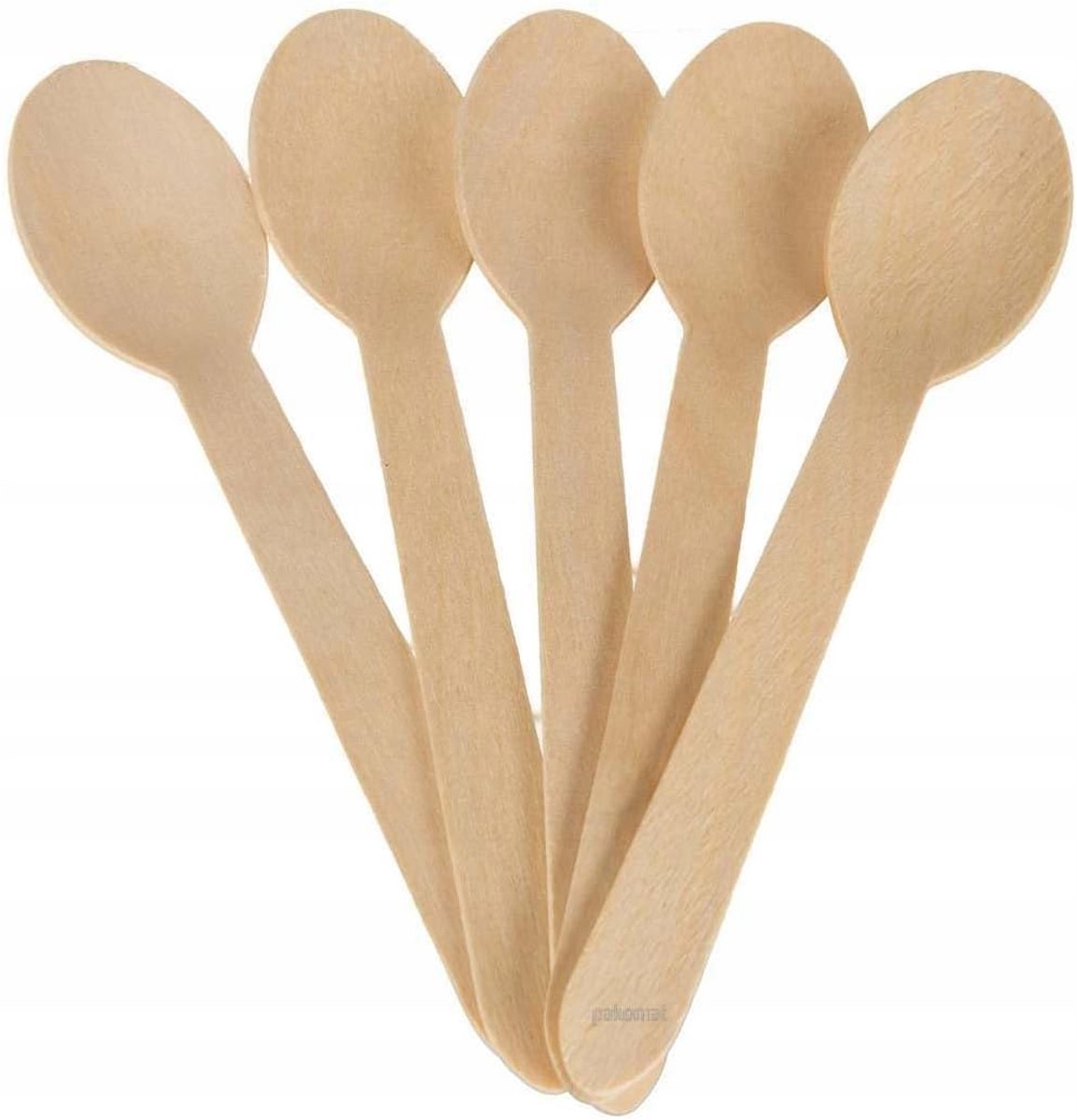 Lepels 100 stuks, 16 cm, grote lepels van onbehandeld hout, biologisch afbreekbaar wegwerpbestek voor soep, catering en evenementen