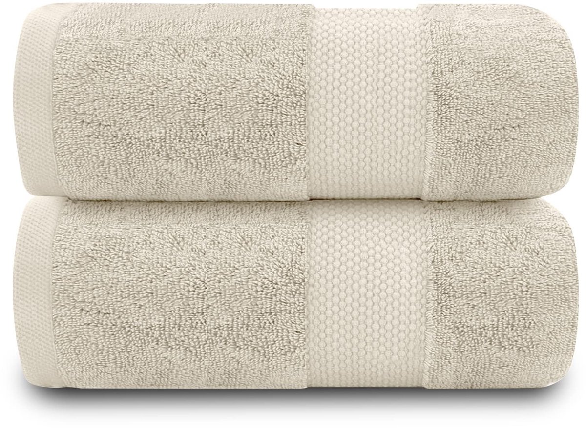 Omgoods - Set van 2 Badhanddoeken van Egyptisch Katoen, 70x125 cm