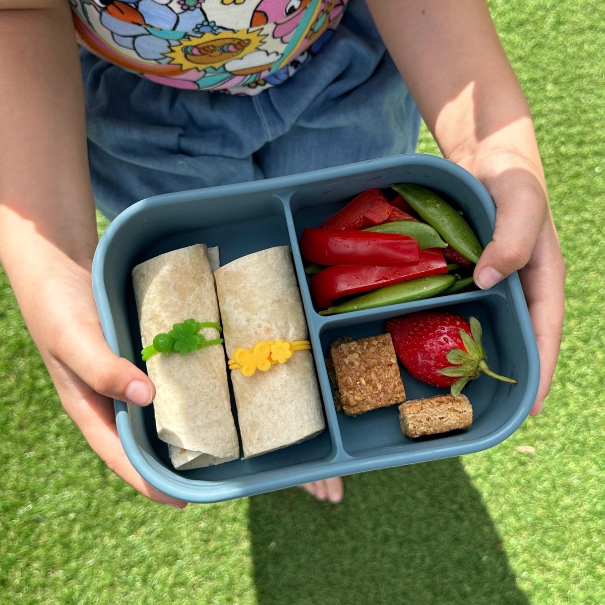 Omgoods - Silicone Lunchbox met 3 Compartimenten, Lekvrij en Kindvriendelijk