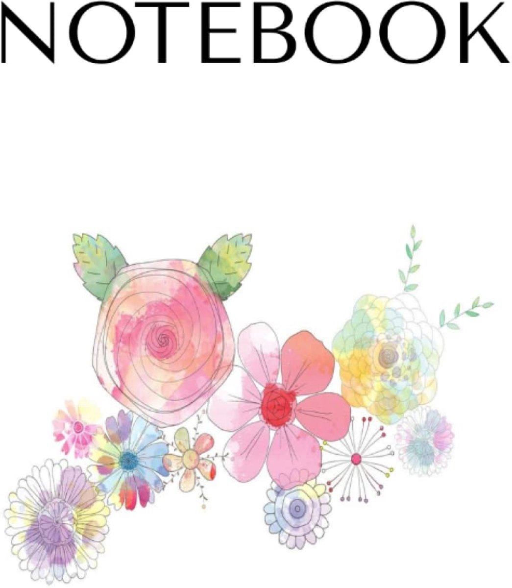 Vision Notebook: 8.5"X11" 200 page notebook with floral motif cover for Women, Seniors, Girls. Large Print Notebook with thick dark extra-wide ... to reduce glare from indoor lighting.