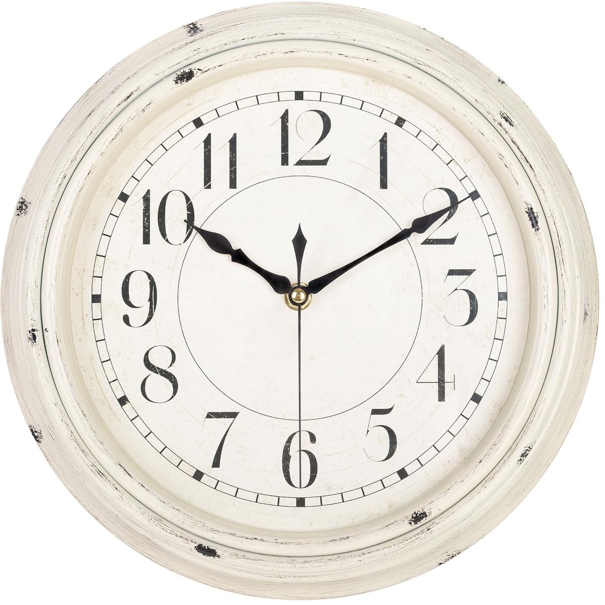 Omgoods - Stille Wandklok 30 cm met Vintage Design en 3D-Cijfers