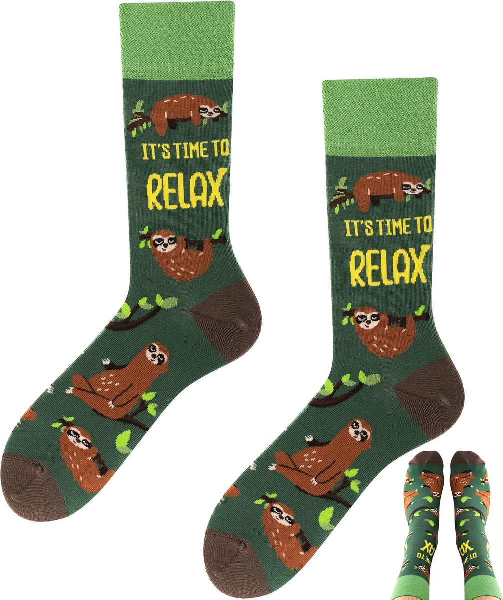 Sokken voor vrouwen en mannen, grappige sokken met patroon, katoen, grappig en veelkleurig. Cadeau sokken.