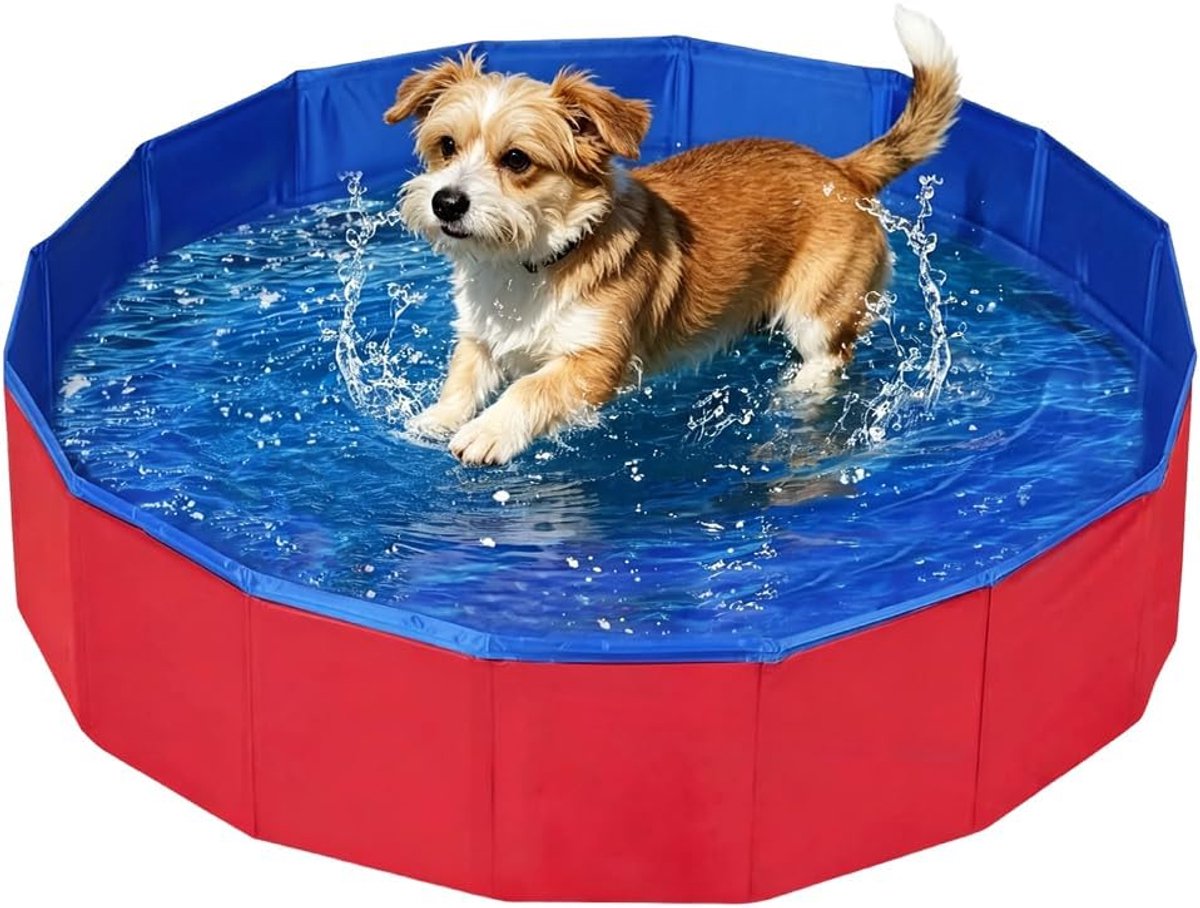 Hondenzwembad 80x30 cm Hondenzwembad, Hondenbadkuip Opvouwbaar met afvoerplug, Planschbecken antislip, Zwembad voor honden, Opvouwbaar zwembad, Hondenzwembaden zwembad voor kleine honden, kat