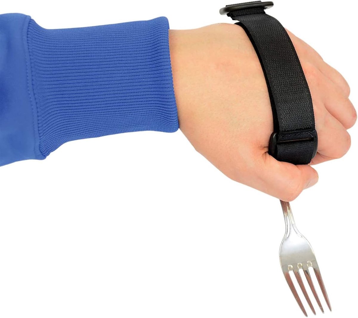 Handriem voor het vasthouden van gebruiksvoorwerpen, gebruiksvoorwerphouder voor tremoren en Parkinson-patiënten, eethulpmanchet voor zwakke grip en beperkte mobiliteit