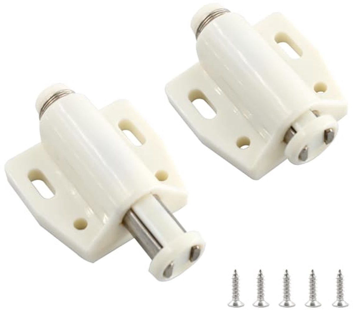 Wit magnetisch drukknopslot, magnetisch deurslot met drukknop om kastjes te openen, magnetisch slot met drukknop om kastlades te ontgrendelen, set van 2.