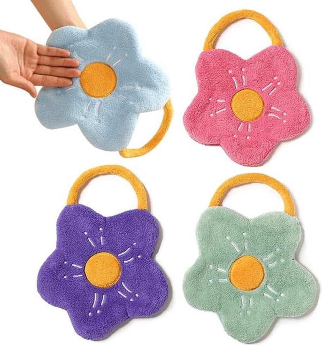 Handdoeken - Set van 4 - Decoratieve handdoeken - Toilethanddoeken - Gastenhanddoeken - Toilethanddoeken - Handdoeken - Droogdoeken - Premium handdoeken - Badkamerhanddoeken