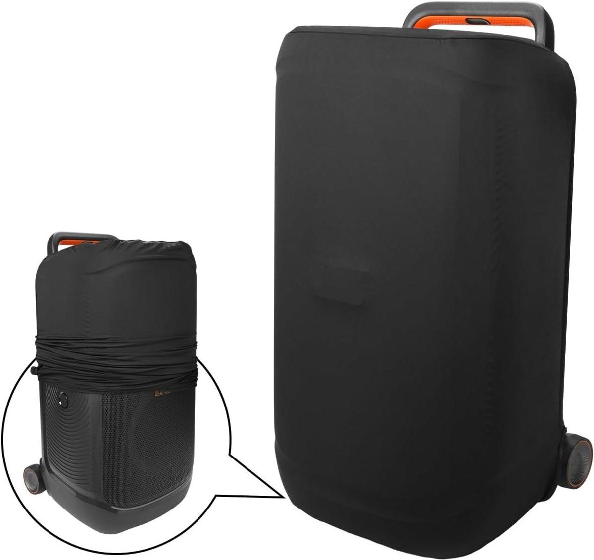 Speaker Stofhoes - Beschermhoes Speaker - Speaker Beschermen - Maatwerk Pasvorm - 33 x 19 x 2 cm - Zwart