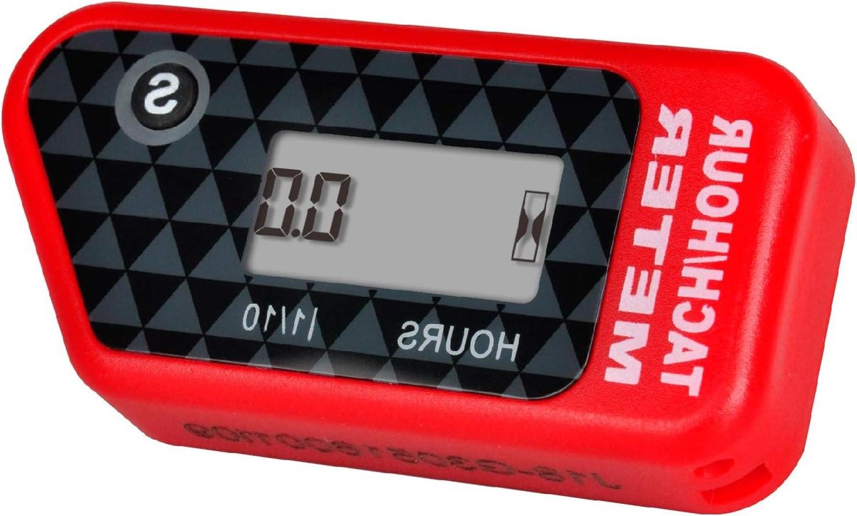 Digitale Toerenteller - Urenteller Inductie - Motoronderhoud - Waterdicht IP68 - 30000 RPM - Rood