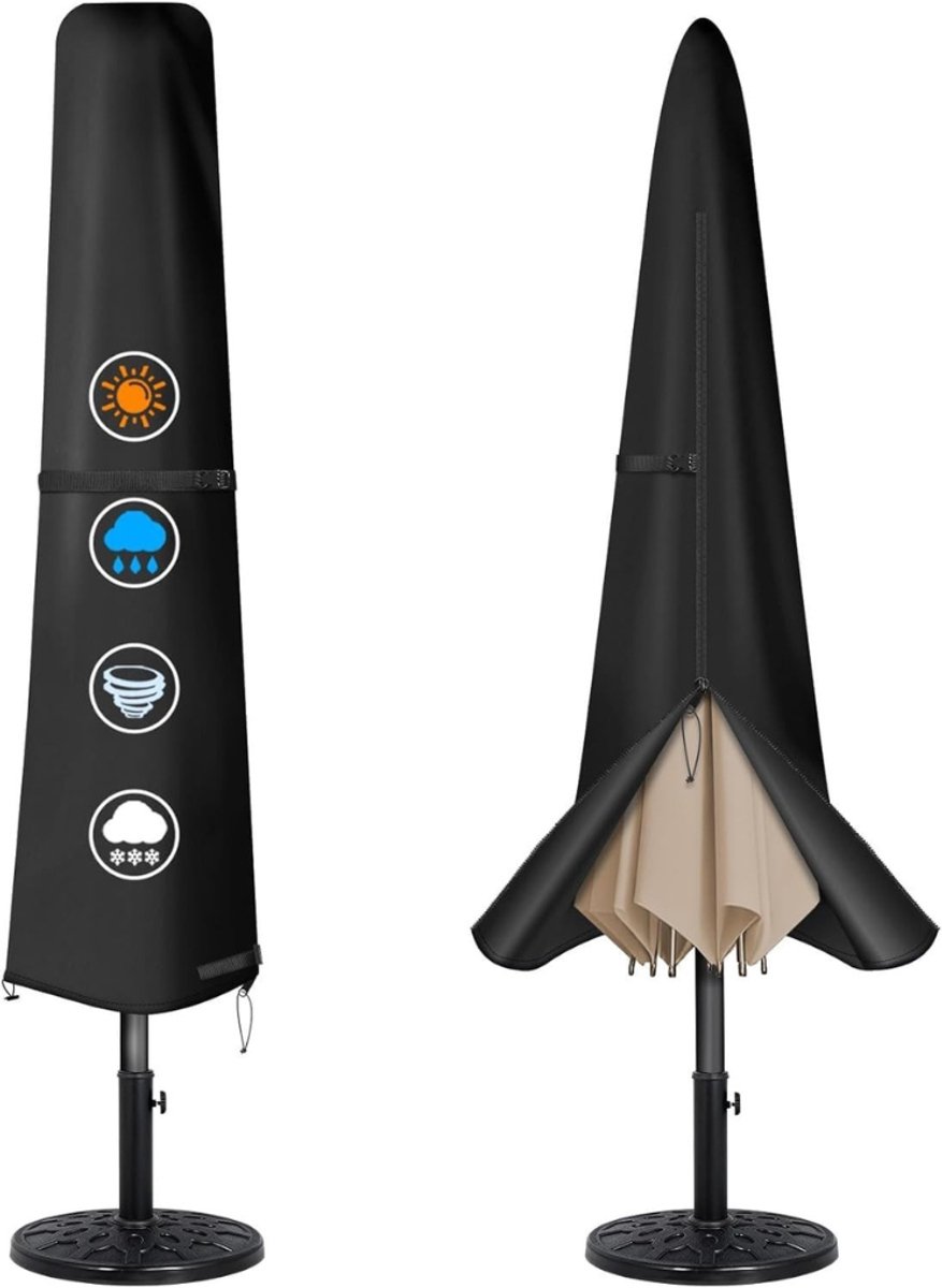 Zavio® Parasolhoes voor Zweefparasol - Parasol hoes Staande Parasol - Zwart