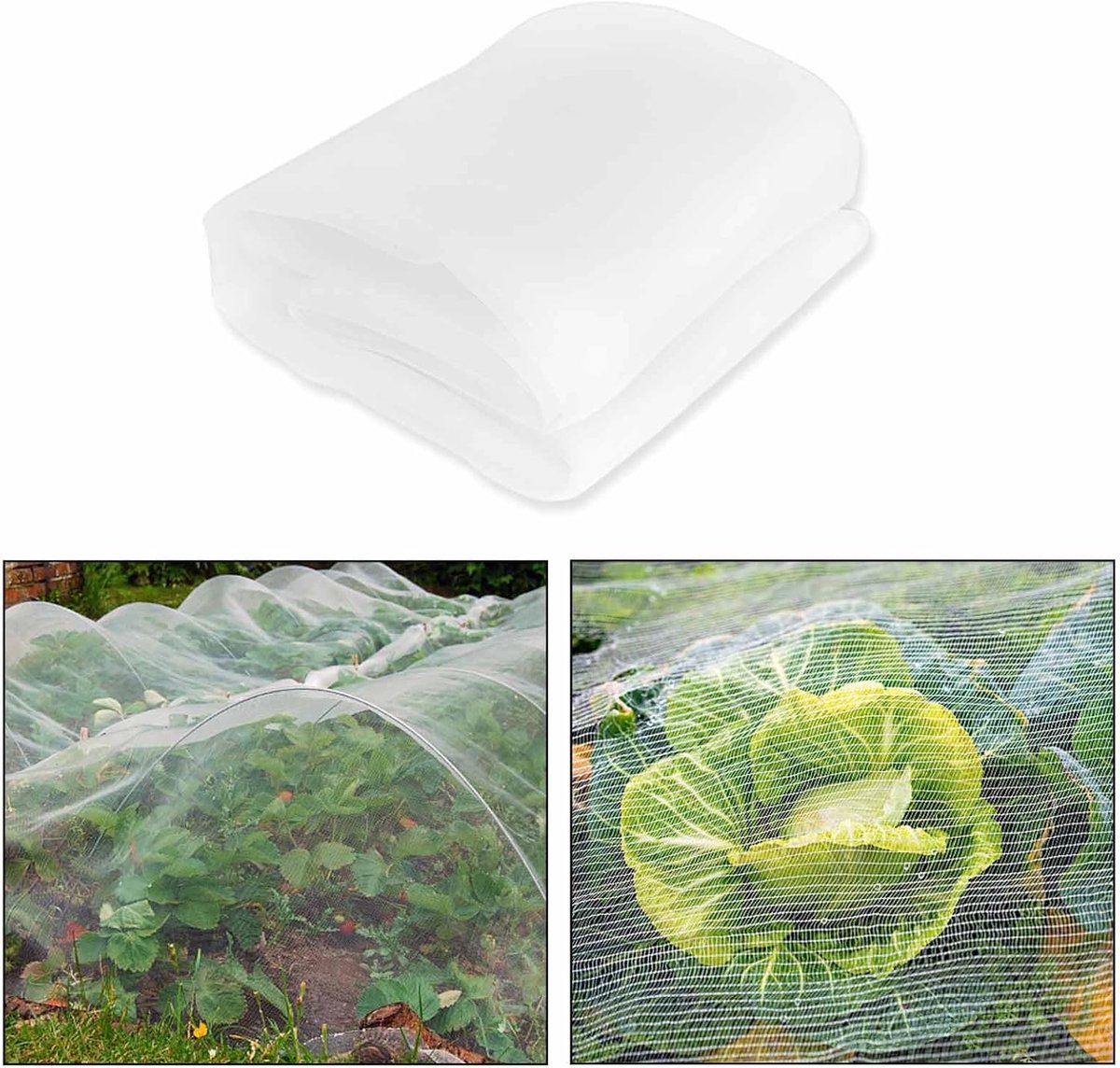 Plantenbeschermnet Fijnmazig 3 x 10 m - Tuinnet van Hoogwaardig Polyethyleen - Bescherming tegen Insecten - ShopVlot