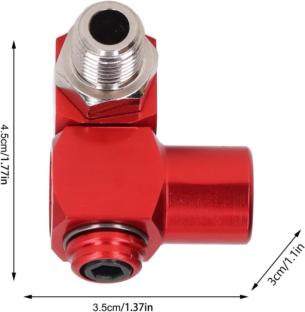 4-delige Rotatieve Luchtgereedschap Verbinding, Compressed Air Connector, 360° Draaibare Luchtslang Koppeling voor Efficiënt Gebruik