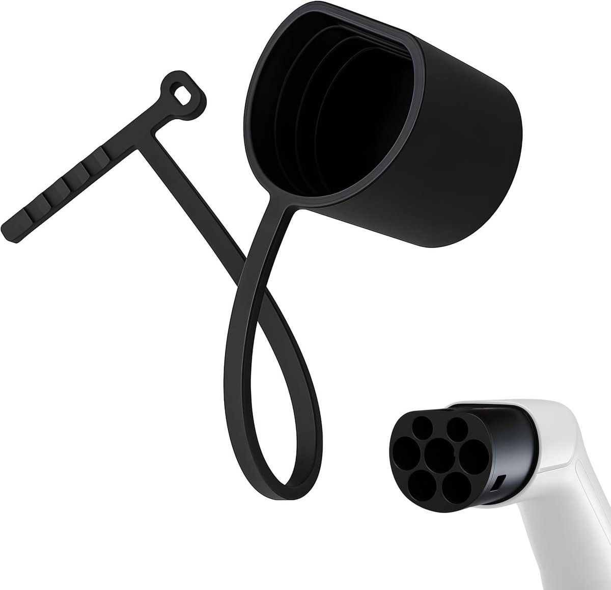 SnelShoppen - Beschermkap Laadkabel Type 2 - Universele Stof- en Schadebescherming - Duurzaam en Flexibel - Ideaal voor EV Plug Type 2