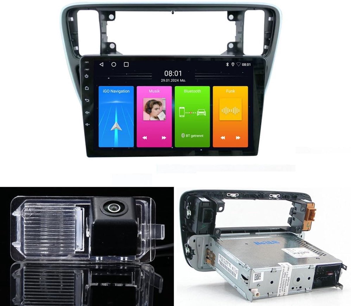 Android Autoradio met GPS Navigatie - HD Achteruitrijcamera - 1080P Filmsupport - Verbeterde communicatie - ShopVlot