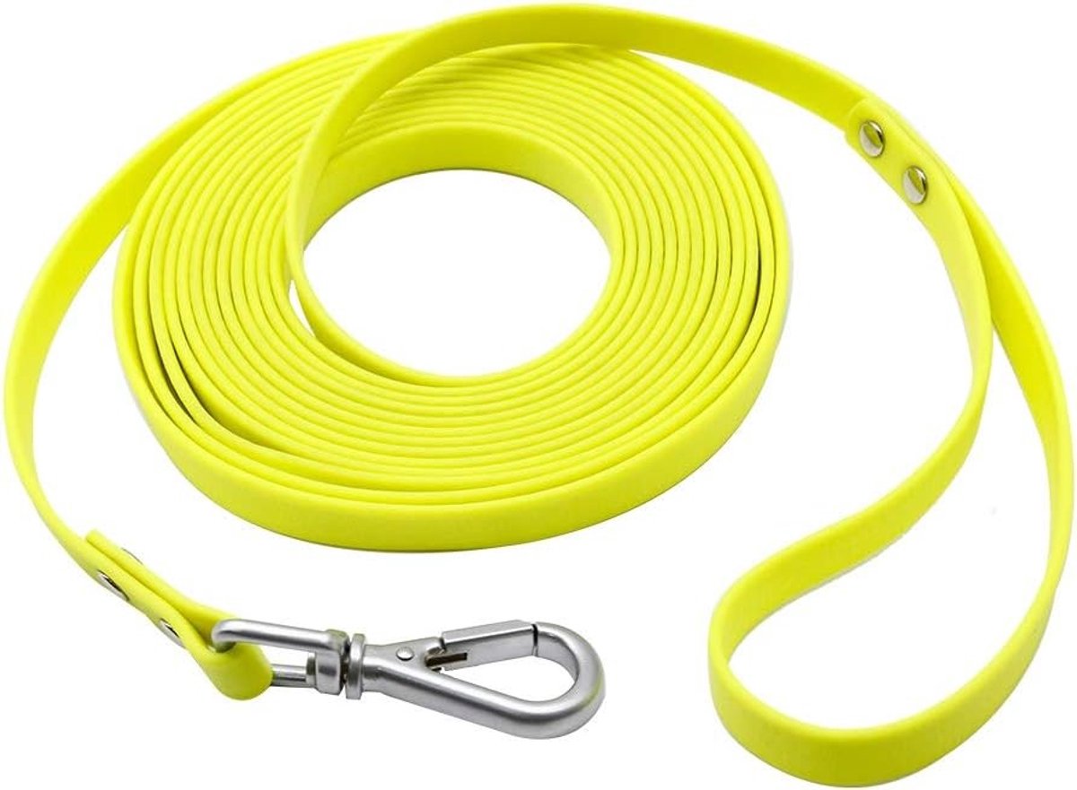 Waterdichte Hondenriem - Felgeel - Duurzaam Nylon - Reflecterend - Voor Kleine tot Grote Honden