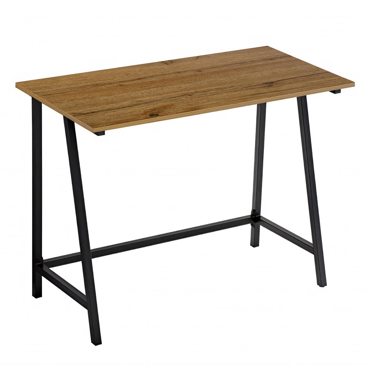 Begryf - Bureau - 100 x 50 x 75 cm - elzenkleur/zwart - MDF/metaal