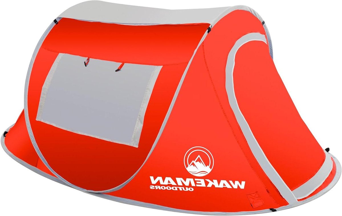 Kampeertent - Koepeltent Outdoor - Outdoor avontuur - Waterbestendig materiaal - 6 personen - Rood
