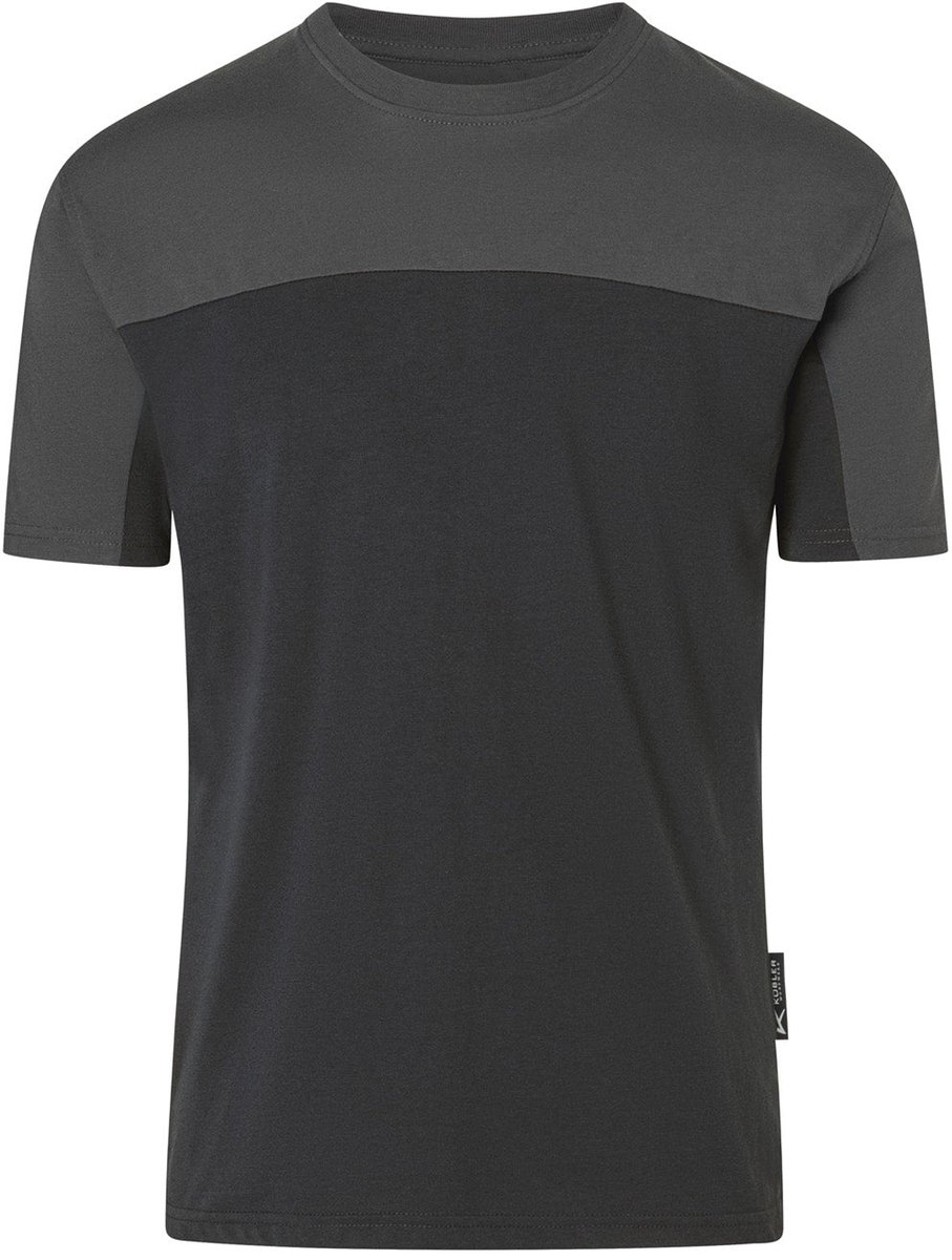 KÜBLER 52206206 Korte mouw Werk T-shirt HEREN Zwart Donkergrijs - Krasvrij - Oeko Tex - 160 g/m²