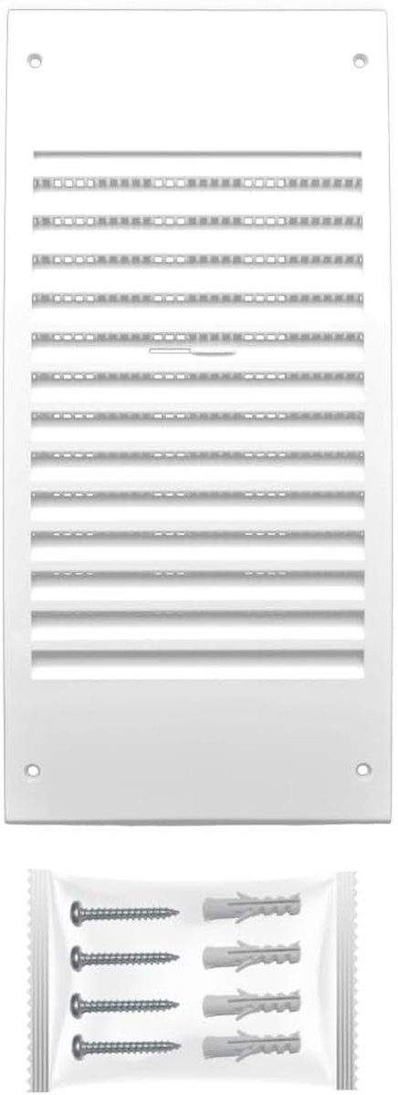 Ventilatierooster - Afvoerkap - Luchtstroom Regelen - Insectenbescherming - 140 x 300 mm - Wit