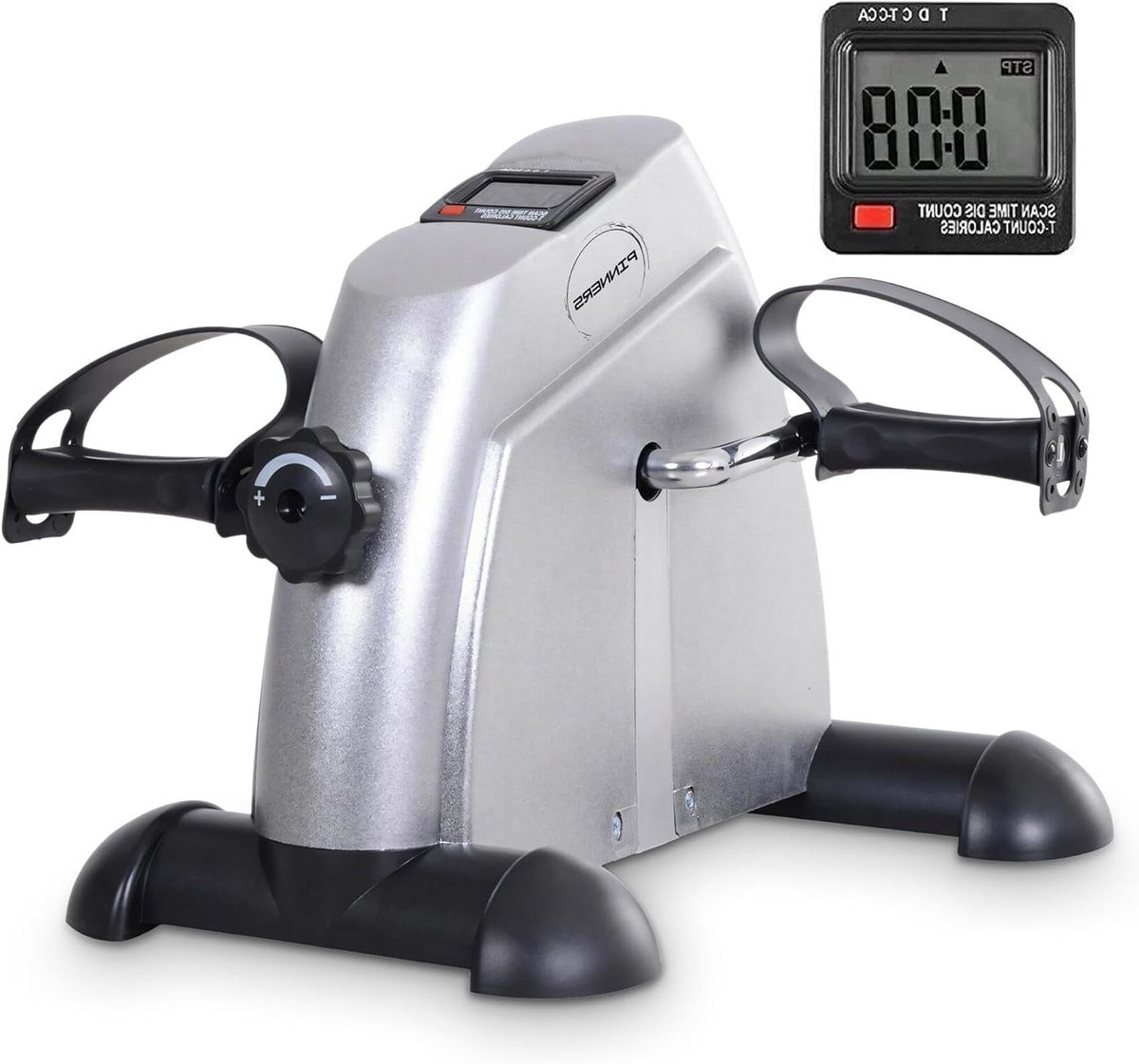 Mini Hometrainer - Oefenfiets - Bewegen aan tafel - Digitaal display - 41 cm - Zwart