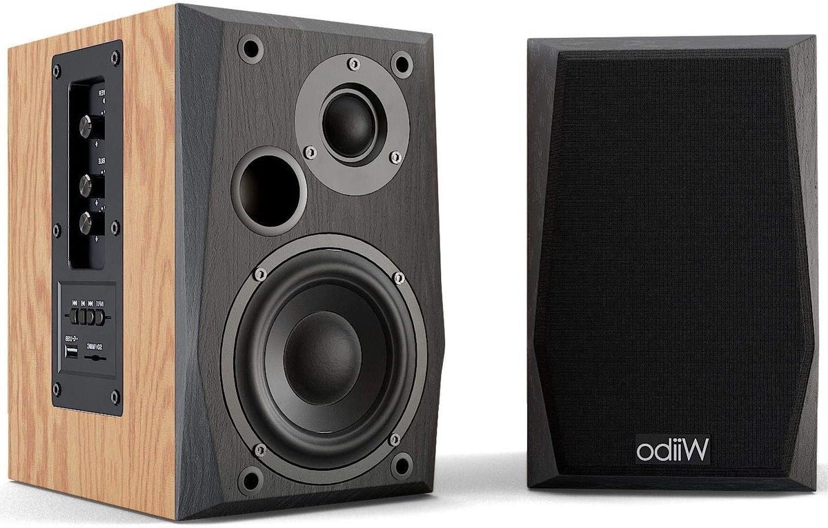 Draadloze Bluetooth Speaker - HiFi Geluid - Muziek Streamen - 50 Watt Vermogen - 23 Centimeter - Bruin