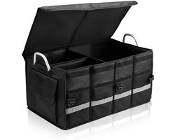 Bagage-organizer - 35x60x30 cm - Opvouwbare opbergbox - Waterdichte bagagetas - Auto-opbergbox - Auto-organizer - Opbergbox voor in de auto - Oxford-stof - Zwart