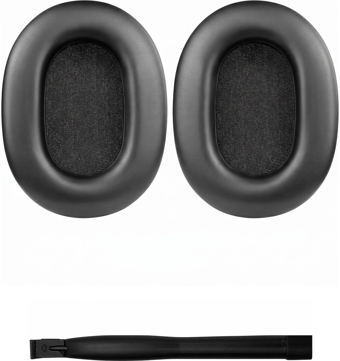 Set Oorkussens voor Sony Koptelefoon - WH-1000XM5 Oorkussen - Kunstleer met Traagschuim - Zwart