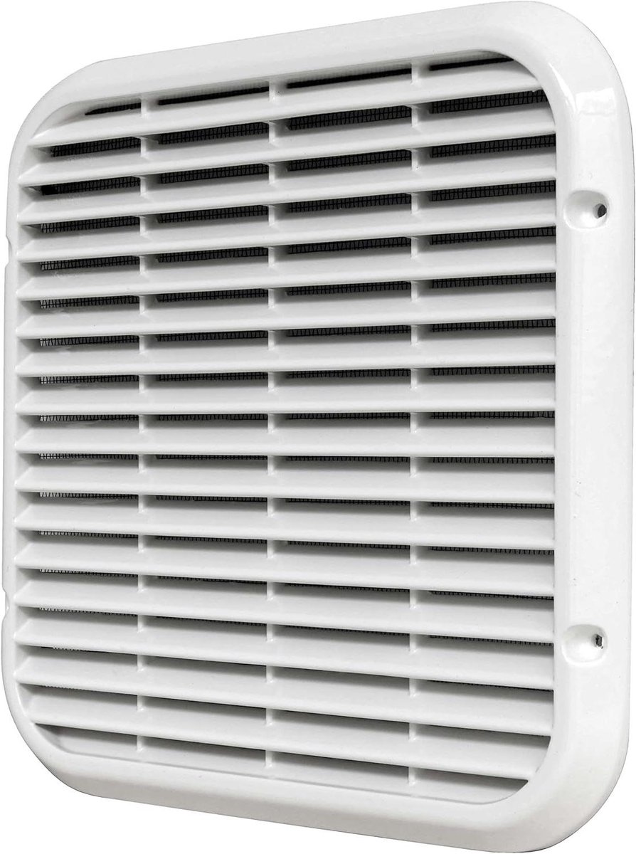 Ventilatierooster - Luchtuitlaat rooster - Ventilatie verbeteren - Onbreekbaar en duurzaam - 220 x 220 mm - Wit