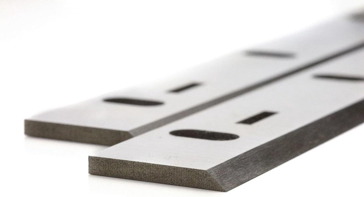 Schaafmessen Set - Hoge Kwaliteit - Precisie Schaven - Hardchroom Gehard - 210x22x1.8mm - Metaal