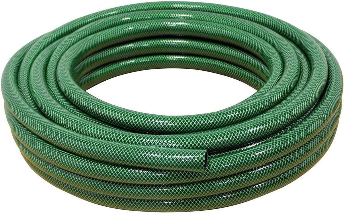 Tuinslang - Waterslang - Tuin besproeien - Versterkte textielvoering - 25 meter - Groen