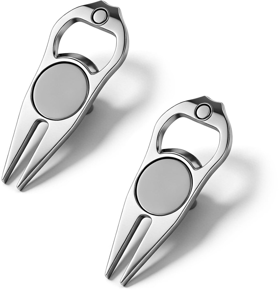 Dailygoods- Pong-pitchvork 2 Stuks - Ergonomisch Gereedschap - Uitneembare Markers - Triple-Track-Technologie - Onderhoud Pitchmerken - Ideaal voor Golfers - Golfgereedschap
