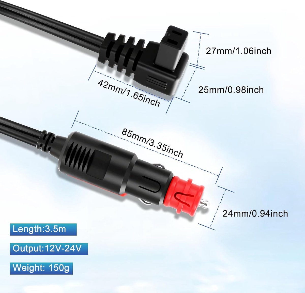 Thijox - 12 V Sigarettenaansteker Verlengkabel 3,5 m - Autoverlengkabel voor Koelboxen, Dometic, Alpicool, Waeco CF, ARB - 12 Volt Aansluiting voor Ca – foto 7