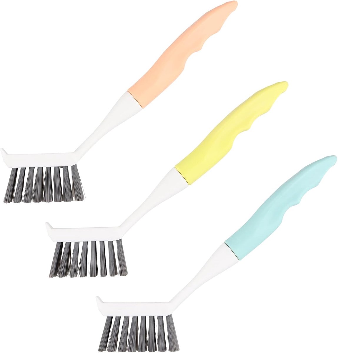 SnelShoppen - Afwasborstel Set 3 Stuks - Lange Handgreep Silicone Potborstels - Schoonmaakborstels voor Keuken, Plastic, Voor Pannen en Gootstenen - L