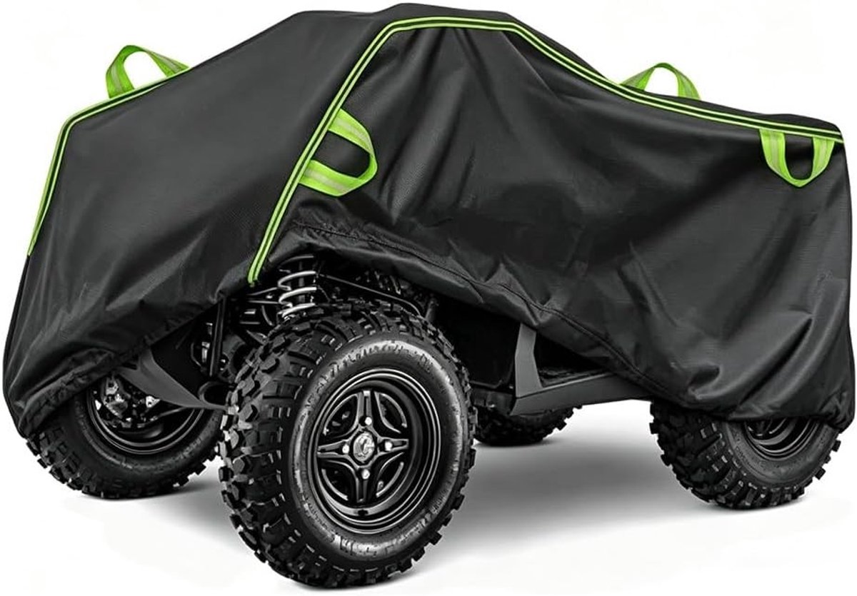 Waterdichte afdekzeil voor quad, ATV-accessoires, UV-bescherming, vuilafstotend, winddichte gesp, 256 x 110 x 120 cm, 210D Oxford materiaal