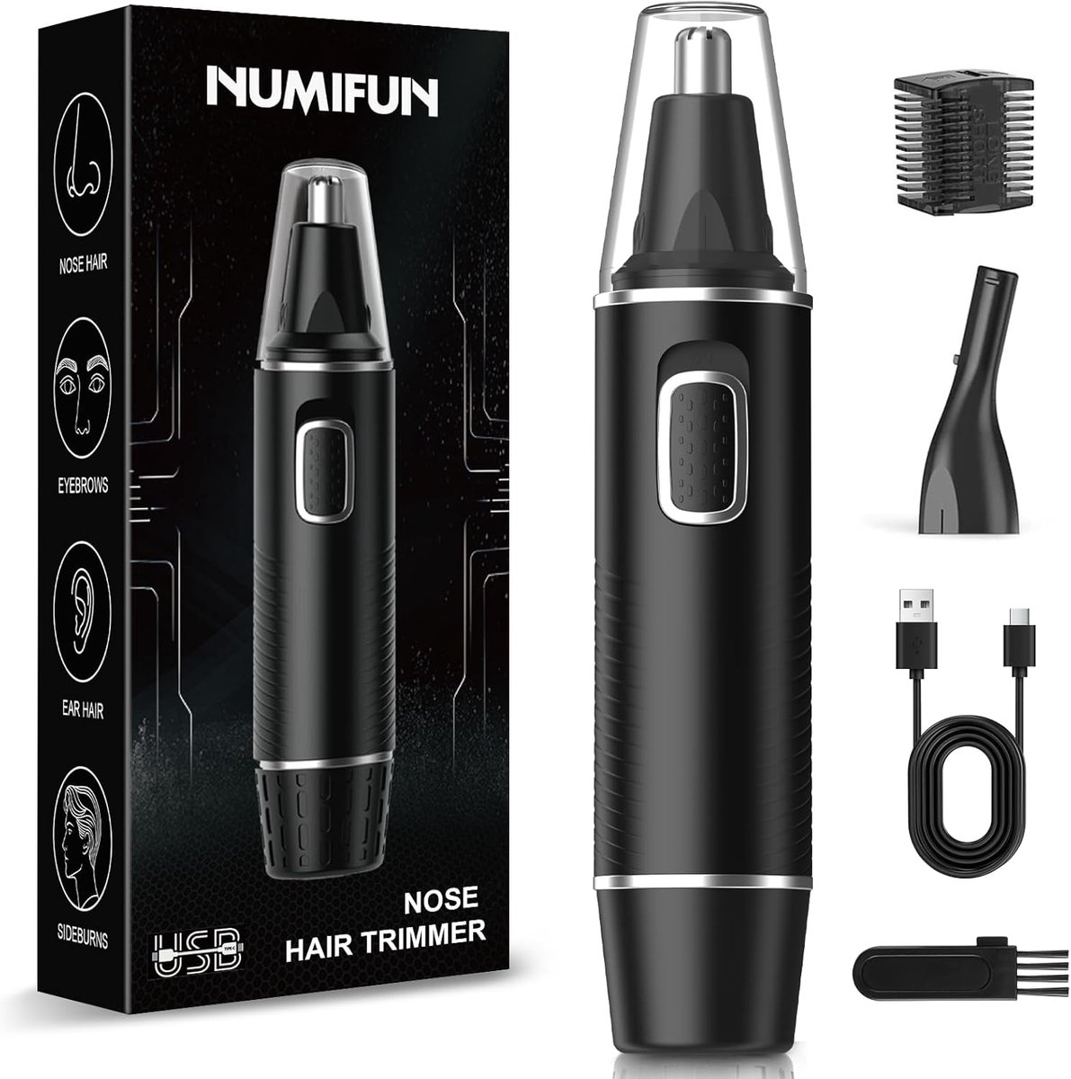 Thijox - Neushaartrimmer 2-in-1 Professionele Pijnloze Oorhaartrimmer met Dual Edge Messen, IPX7 Waterdicht, Eenvoudige Reiniging voor Heren en Vrouwe