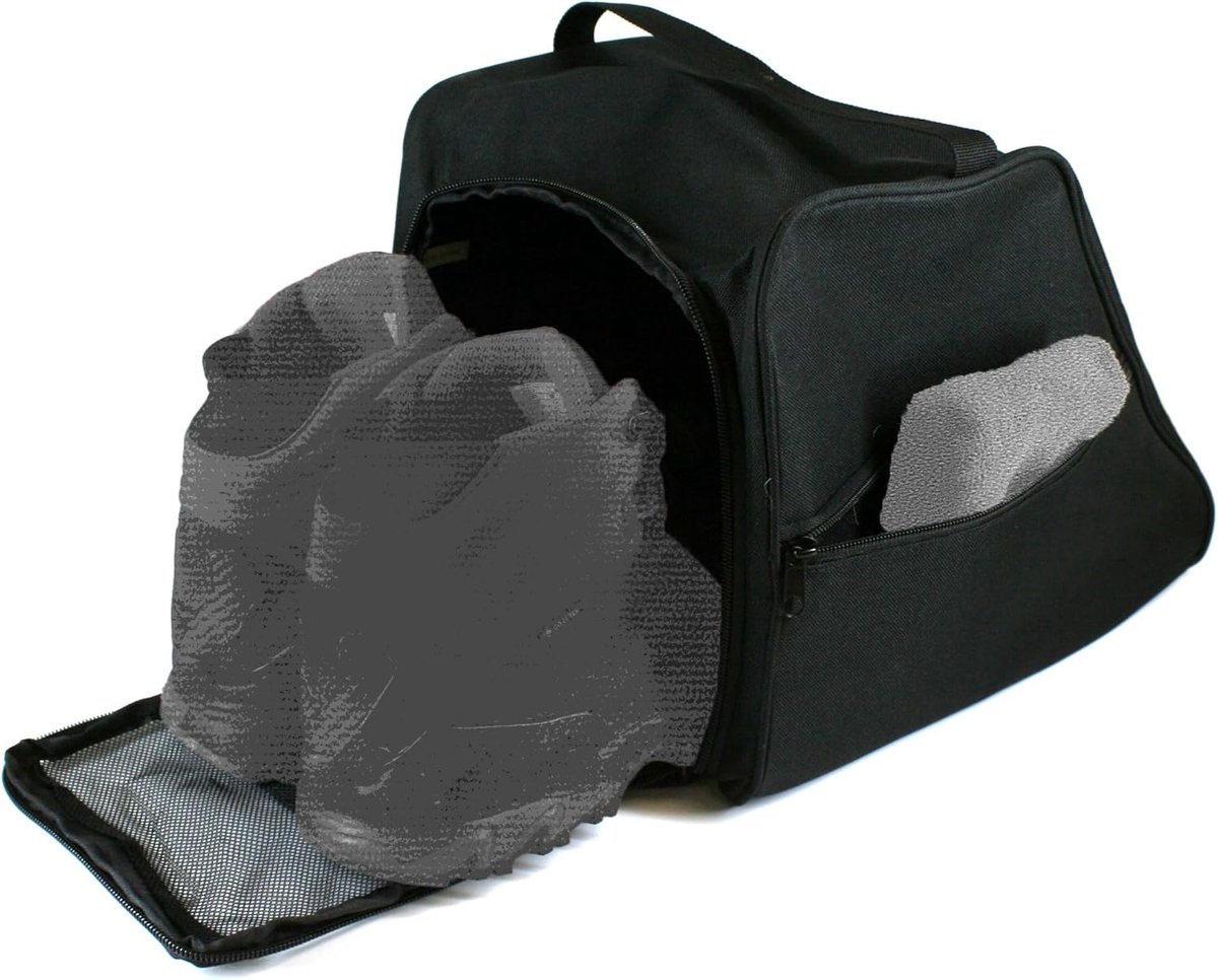 Thijox - Laarzentas voor Wandellaarzen, 33 x 24,5 x 28 cm, Zwart Polyester en Net, Ideaal voor Trekking, Skiën, Snowboarden, Sporttas, Reistas