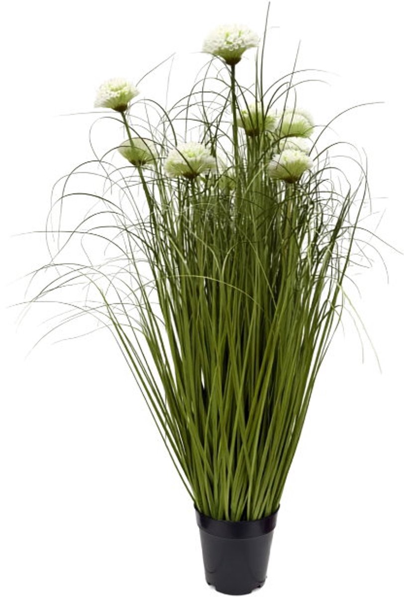 Oosterik Home Siergras met bloem wit H 99 cm kunstplant Oosterik Home onbekend