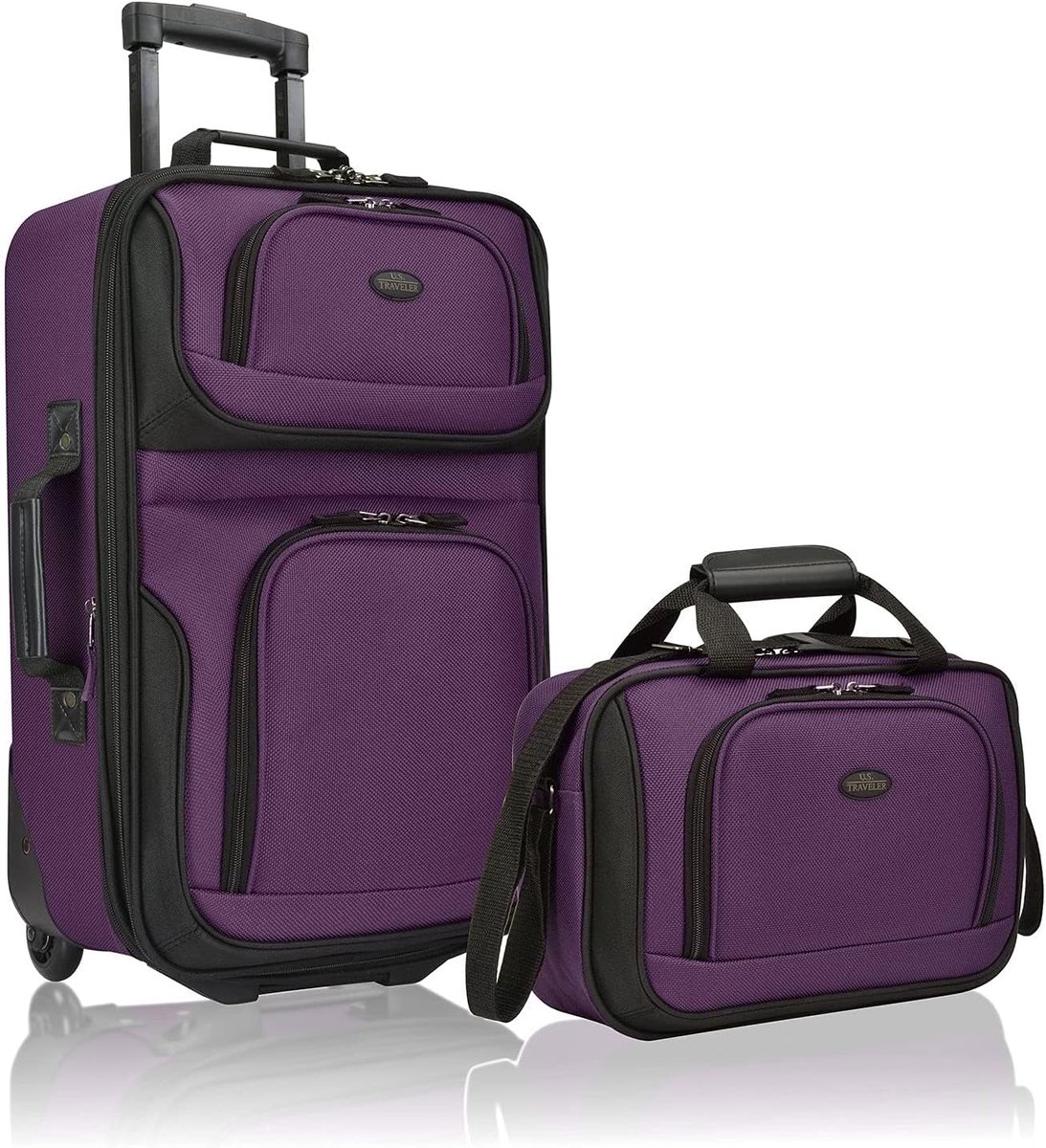 Thijox - Reis koffer set 2-delig uitbreidbaar - Luxe 1200D polyester - Handbagage met EVA voering - Ideaal voor vakantie, zakenreis, weekendje weg