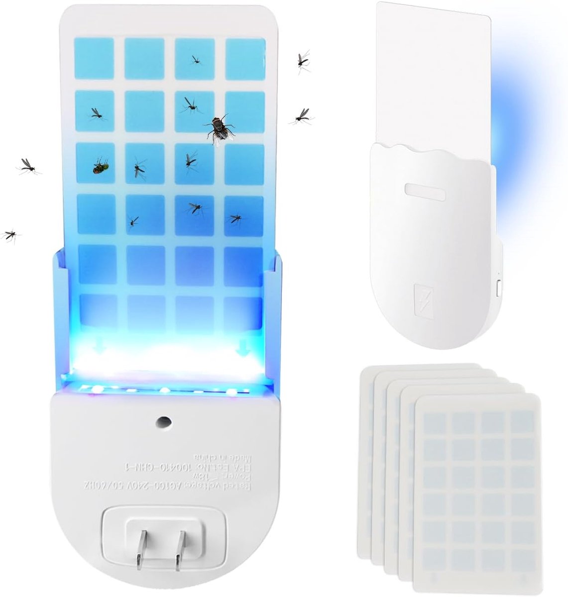 Thijox - Anti-muggen Lamp - Ultraviolet Muggenbestrijdingslamp met Kleefpads - Elektrische Muggenvernietiger voor Binnen - Ideaal voor Thuis, Tuin, en