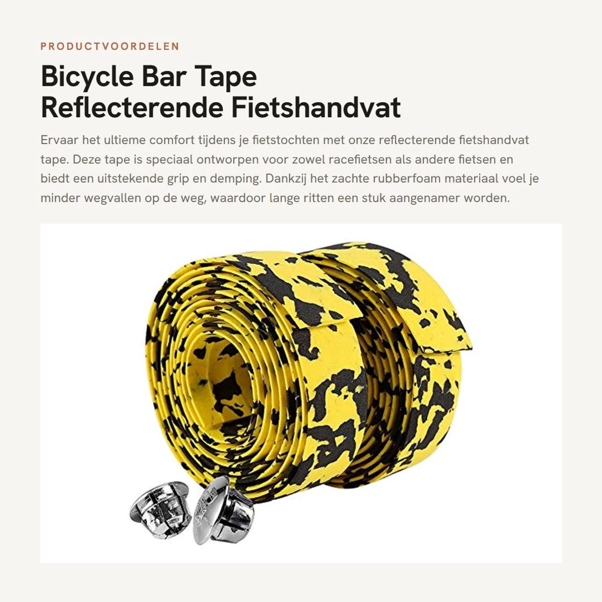 Dailygoods- Fietsstuurband Antislip Grip - Reflecterende Wrap - Lichtgewicht - Waterdicht - Duurzaam - Comfortabele Grip - Stuurband