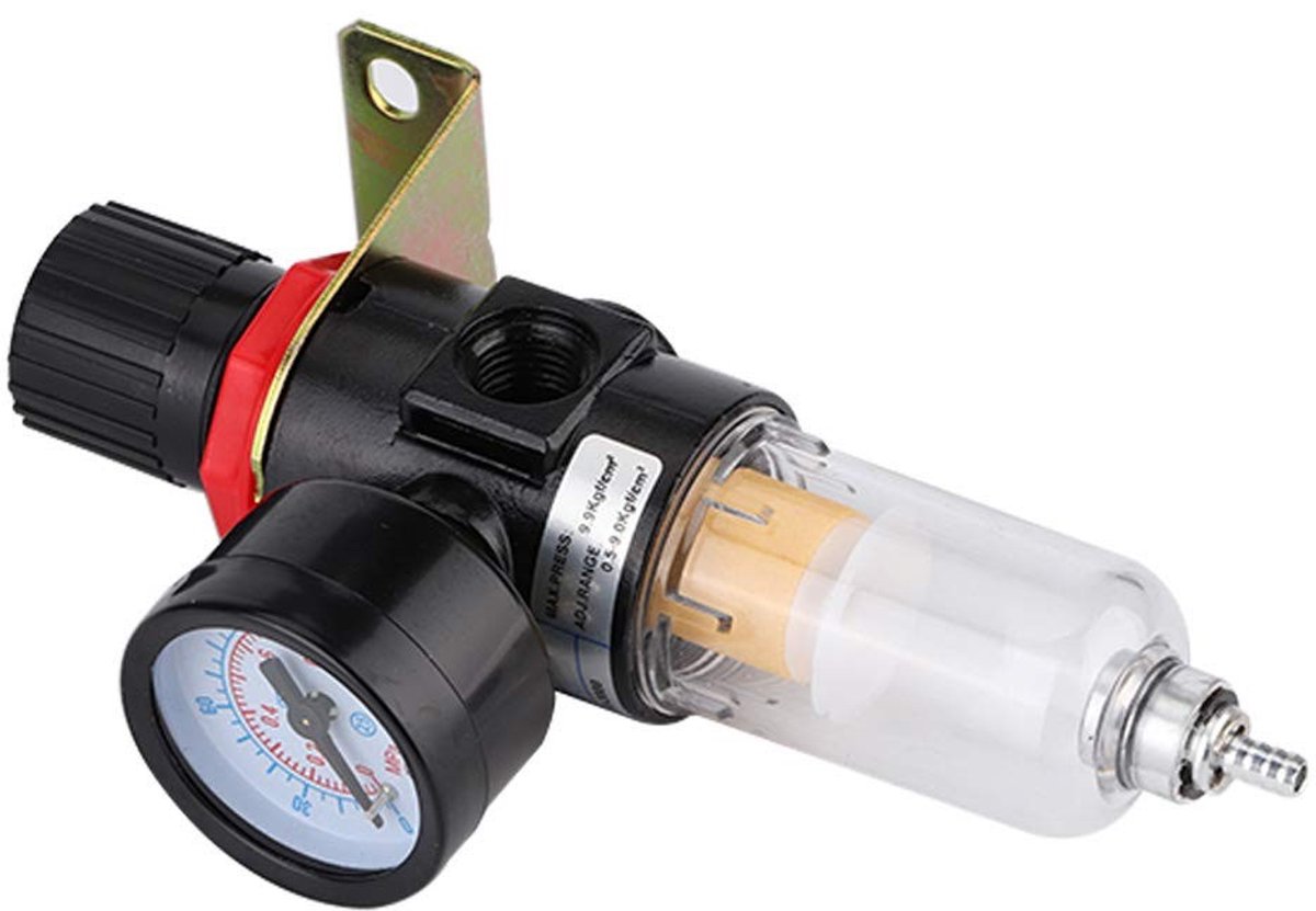 Dailygoods- Vochtval met Meetinstrument - Luchtfilterregelaar - Luchtcompressor - Condensaat Scheider - Effectieve Filtering - Voor Pneumatisch Gereedschap - Luchtfilter