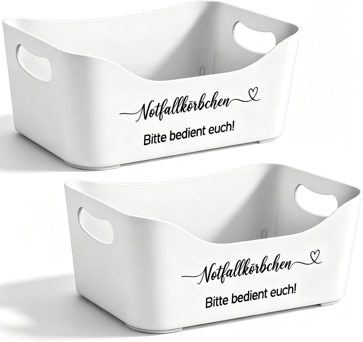 SnelShoppen - 2 Stuks Noodpakket Bruiloften - Elegante Noodmand 24x16,5x10 cm - Ruimtebesparend PP-Materiaal - Toiletten, Gastentoilet, Verjaardagsfee