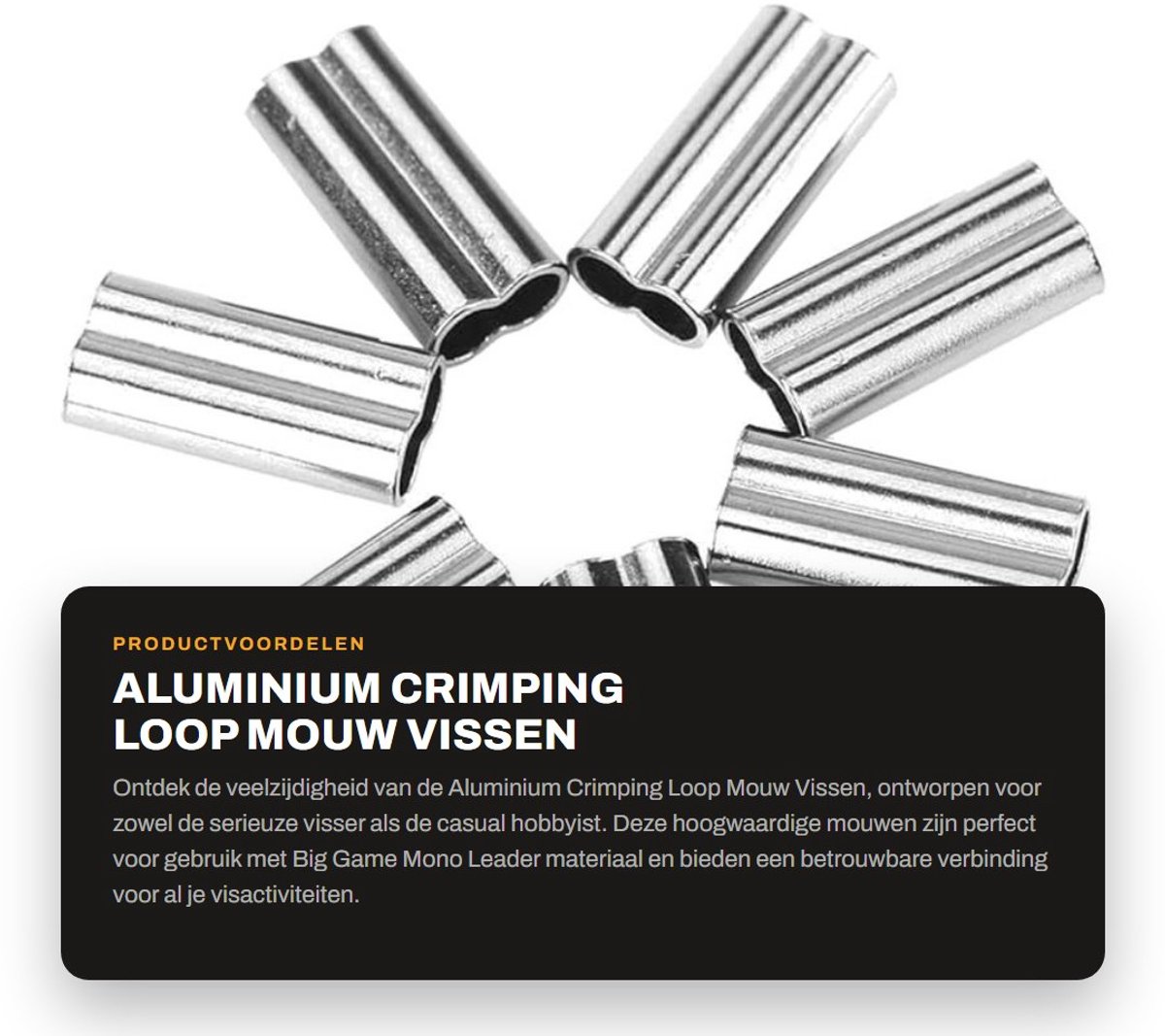 Dailygoods- Crimping Mouw 200 stks - Dubbele Vat Mouwen - Koper Buis Connector - Corrosiebestendig - Hoogwaardig Materiaal - Geschikt voor Kabels - Vissersmouwen