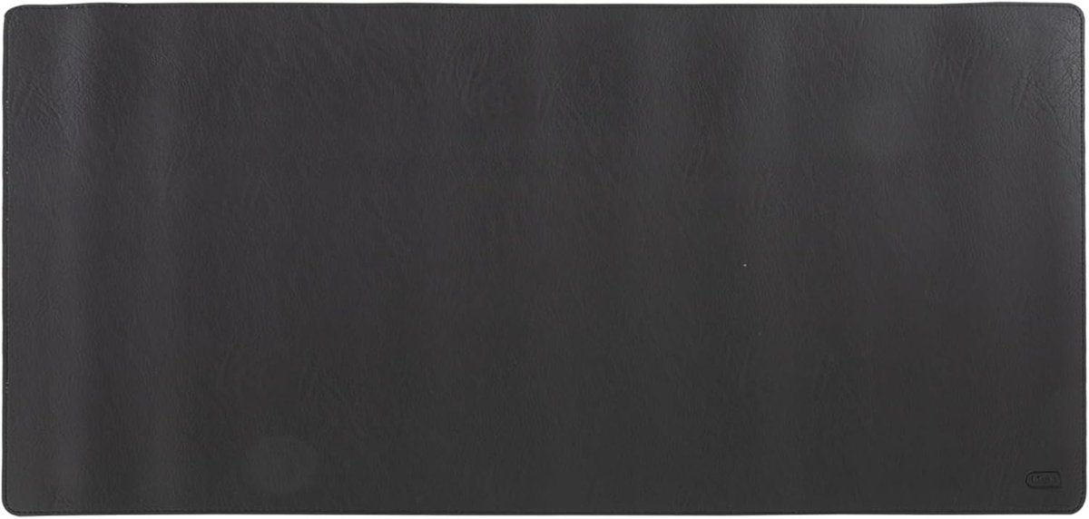 SnelShoppen - Bureauonderlegger PU-leer 80 x 40 cm, Zwart-Grijs, Antislip en Dubbelzijdig, Perfecte Muismat voor Laptop, Toetsenbord en Beeldscherm