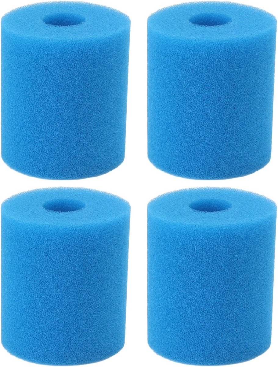 Set van 4 Absorberende Filter Sponzen voor Zwembadpomp, Type H, Verwijdert Onzuiverheden en Verbeterde Filtratie