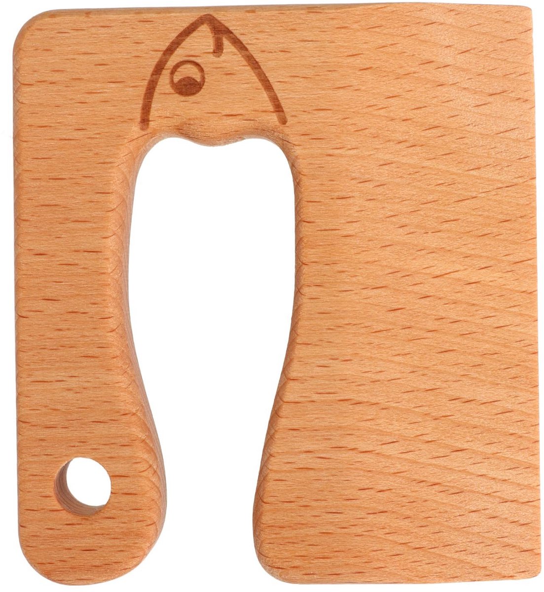 Dailygoods- Keukenmessen Ergonomisch - Houten Snijders - Veilig voor Kinderen - Geschikt voor Groenten en Fruit - Natuurlijk Beukenhout - Verbeter Cognitieve Vaardigheden - Speelgoedmes